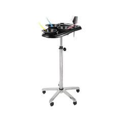 Salon Professional Hair Coloring Trolley Black with Three Hair Coloring Bowls - dayjour- hair coloring trolley