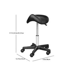 Professional Salon Spa Swivel Saddle Stool Black - salon stool - dayjour