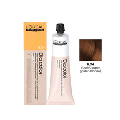 Loreal Professional Hair Color Dia Color 60ml 6.34 Dark Copper Golden Blonde - L’Oreal hair color-loreal uae- loreal professional- Dayjour