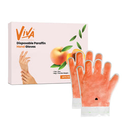 Viva Disposable Paraffin Hand Gloves Peach 1 Pair/Box