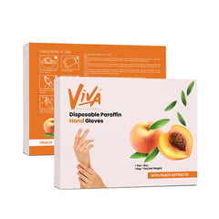 Viva Disposable Paraffin Hand Gloves Peach 1 Pair/Box