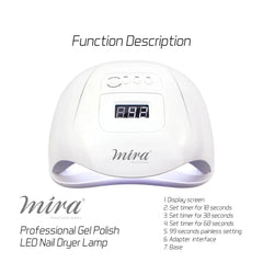 Mira Professional Nail Gel Polish UV LED Nail Dryer Lamp - nail dryer- dayjour