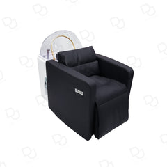 Salon Spa Black Electric Hair Washing Shampoo Chair with Massage and Steamer - shampoo chair- hair washing chair- electric hair washing chair - salon furniture uae- dayjour