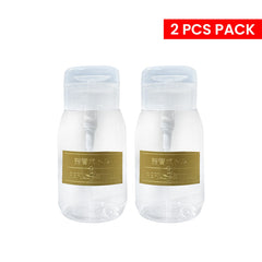 Makeup & Nail Polish Remover Refillable Empty Press Pump Bottle 200ml(2pcs) - refillable bottle - dayjour