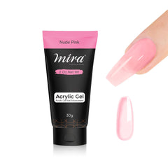 Mira Professional Acrylic Gel Nail Enhancement Extension Builder Nude Pink Color Gel 30g - nail extension - dayjour