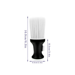 Powder Dispensing Neck Duster Brush Black for Barber Salon -dayjour