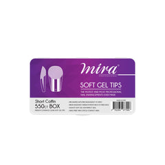 Mira Clear Soft Gel Nail Tips Short Coffin Shape 550pcs per Box - dayjour