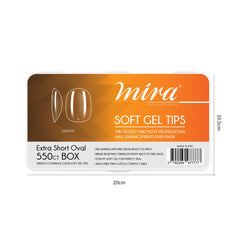 Mira Clear Soft Gel Nail Tips Extra Short Oval Shape 550pcs per Box - dayjour - soft gel nail tips 