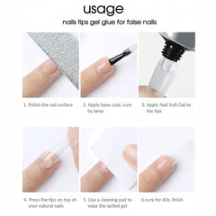 Mira Clear Soft Gel Nail Tips Short Oval Shape 550pcs per Box - soft gel nail tips - fake nails - dayjour