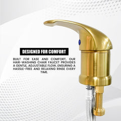 Hair Washing Chair Golden Faucet Hose for Water Supply Control