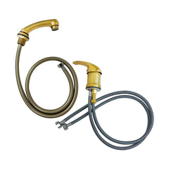 Hair Washing Chair Golden Rubber Faucet Hose Set for Water Supply Control - dayjour