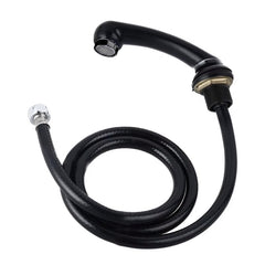 Hair Washing Chair Black Rubber Faucet Hose Set for Water Supply Control - dayjour