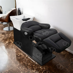 Salon Spa Electric Shampoo Hair Washing Chair Black - hair washing chair - shampoo chair - salon furniture - spa furniture - dayjour