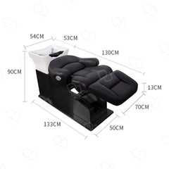 Salon Spa Electric Shampoo Hair Washing Chair Black - hair washing chair - shampoo chair - salon furniture - spa furniture- dayjour