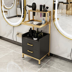 Salon Hair Beauty Station Black and gold