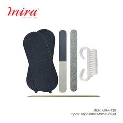 Mira Disposable Manicure Pedicure 6 Pcs Tools Set 735-NAIL TOOLS-DAYJOUR