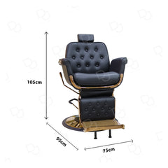 Professional Salon Chair Black and Gold Steel For Gents and Ladies - dayjour - salon chair-  gents chair - ladies chair