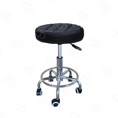 Professional Black Beauty Stool with Adjustable Height - salon chair - swivel stool - round stool - dayjour