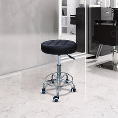 Professional Black Beauty Stool with Adjustable Height - salon chair - swivel stool - round stool - dayjour