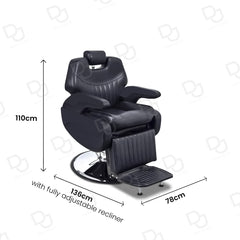 Professional Gents Salon Barber Chair Black - salon chair - gents chair - black barber chair - dayjour - كرسي صالون سبا للرجال في الإمارات العربية المتحدة