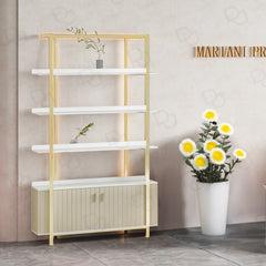 Salon Spa Product Display Stand Shelf Cream Color - salon product display stand - product display shelves - salon product display - cream salon furniture - dayjour