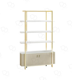 Salon Spa Product Display Stand Shelf Cream Color - salon product display stand - product display shelves - salon product display - cream salon furniture - dayjour