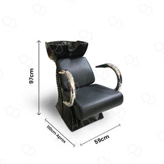 Salon Shampoo Washing Chair Black - shampoo chair - dayjour