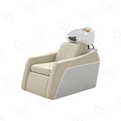 Salon Spa Hair Washing Shampoo Chair Cream & White - hair washing chair - shampoo chair - dayjour - salon furniture uae