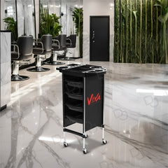 Viva Salon trolley Black - salon storage cabinet- salon trolley - dayjour - عربة صالون فيفا باللون الأسود