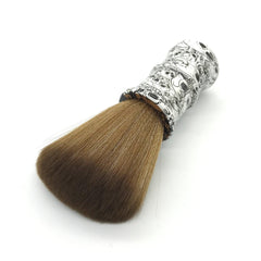 Barber Neck Duster Brush Skull Silver - barber brush - salon brush - gents neck brush - dayjour