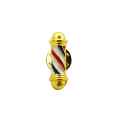 Fashion Barber Shop Pole Brooch gold shade