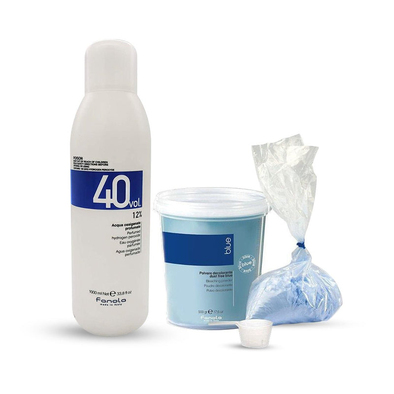 Fanola Bleaching Powder Blue and Oxidant 40Vol – Dayjour