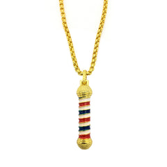 Luxury Barber Pole Pendant Necklace